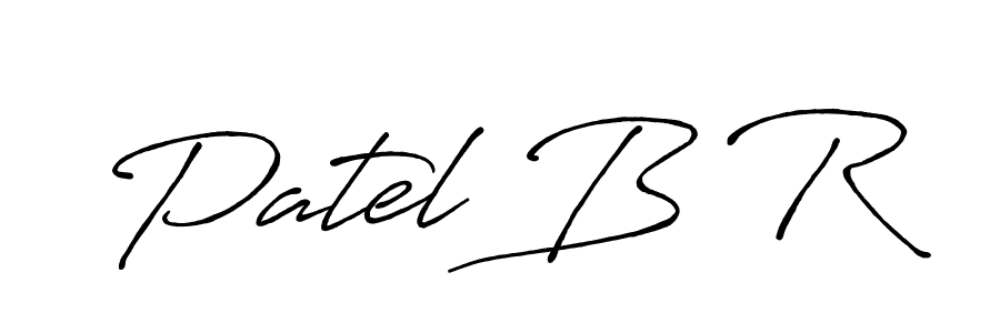 The best way (Antro_Vectra_Bolder) to make a short signature is to pick only two or three words in your name. The name Patel B R include a total of six letters. For converting this name. Patel B R signature style 7 images and pictures png
