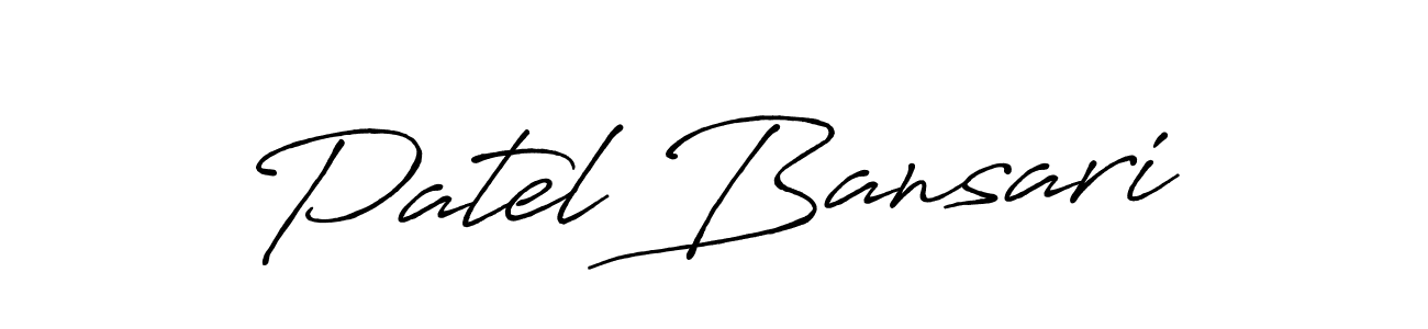 Also we have Patel Bansari name is the best signature style. Create professional handwritten signature collection using Antro_Vectra_Bolder autograph style. Patel Bansari signature style 7 images and pictures png