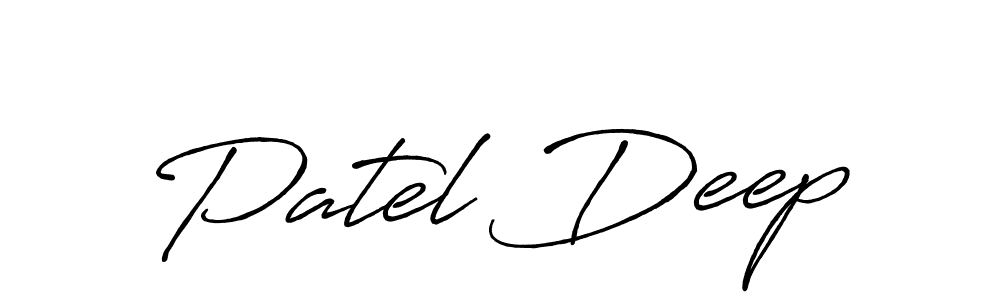 Patel Deep stylish signature style. Best Handwritten Sign (Antro_Vectra_Bolder) for my name. Handwritten Signature Collection Ideas for my name Patel Deep. Patel Deep signature style 7 images and pictures png