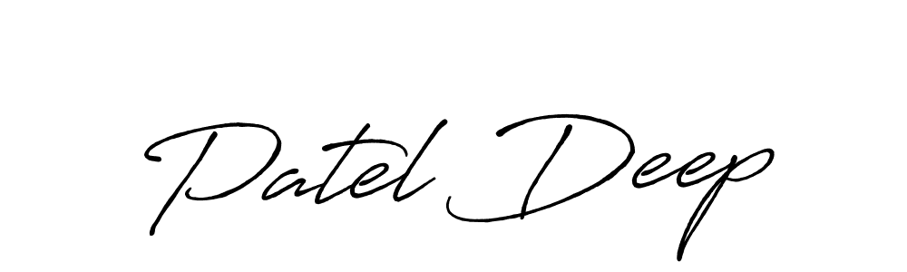 Patel Deep stylish signature style. Best Handwritten Sign (Antro_Vectra_Bolder) for my name. Handwritten Signature Collection Ideas for my name Patel Deep. Patel Deep signature style 7 images and pictures png