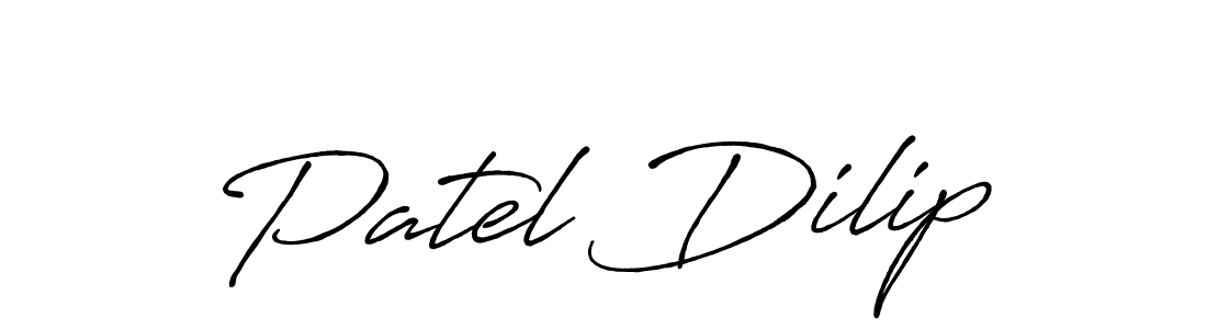 Also we have Patel Dilip name is the best signature style. Create professional handwritten signature collection using Antro_Vectra_Bolder autograph style. Patel Dilip signature style 7 images and pictures png