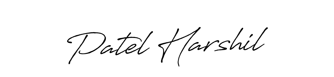 It looks lik you need a new signature style for name Patel Harshil. Design unique handwritten (Antro_Vectra_Bolder) signature with our free signature maker in just a few clicks. Patel Harshil signature style 7 images and pictures png