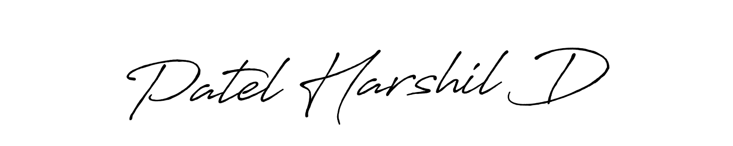 if you are searching for the best signature style for your name Patel Harshil D. so please give up your signature search. here we have designed multiple signature styles  using Antro_Vectra_Bolder. Patel Harshil D signature style 7 images and pictures png