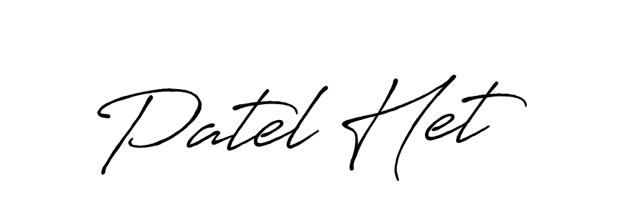 Use a signature maker to create a handwritten signature online. With this signature software, you can design (Antro_Vectra_Bolder) your own signature for name Patel Het. Patel Het signature style 7 images and pictures png