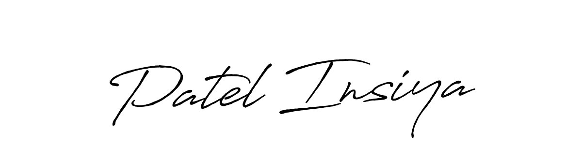 Use a signature maker to create a handwritten signature online. With this signature software, you can design (Antro_Vectra_Bolder) your own signature for name Patel Insiya. Patel Insiya signature style 7 images and pictures png