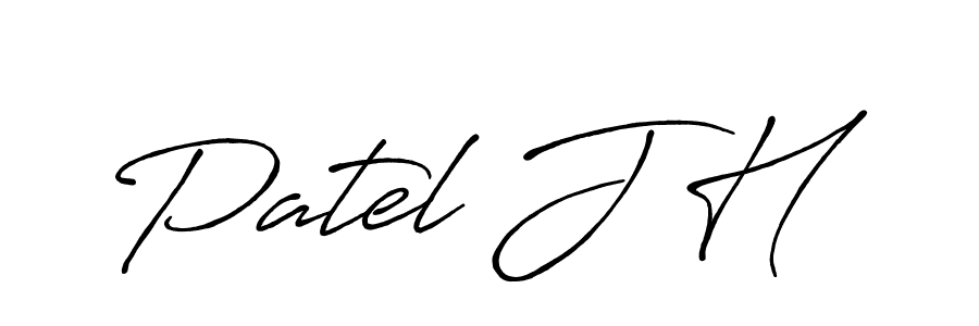 Create a beautiful signature design for name Patel J H. With this signature (Antro_Vectra_Bolder) fonts, you can make a handwritten signature for free. Patel J H signature style 7 images and pictures png