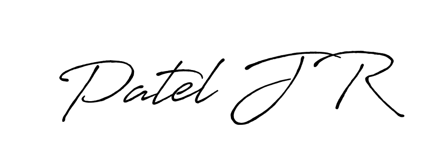 The best way (Antro_Vectra_Bolder) to make a short signature is to pick only two or three words in your name. The name Patel J R include a total of six letters. For converting this name. Patel J R signature style 7 images and pictures png
