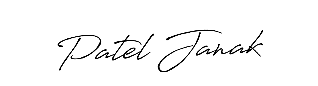 Design your own signature with our free online signature maker. With this signature software, you can create a handwritten (Antro_Vectra_Bolder) signature for name Patel Janak. Patel Janak signature style 7 images and pictures png