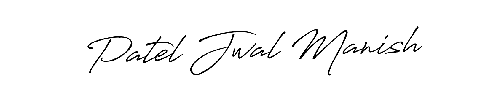 Patel Jwal Manish stylish signature style. Best Handwritten Sign (Antro_Vectra_Bolder) for my name. Handwritten Signature Collection Ideas for my name Patel Jwal Manish. Patel Jwal Manish signature style 7 images and pictures png