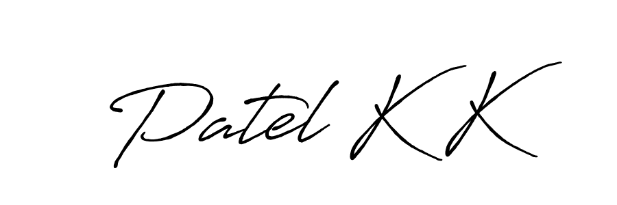 if you are searching for the best signature style for your name Patel K K. so please give up your signature search. here we have designed multiple signature styles  using Antro_Vectra_Bolder. Patel K K signature style 7 images and pictures png