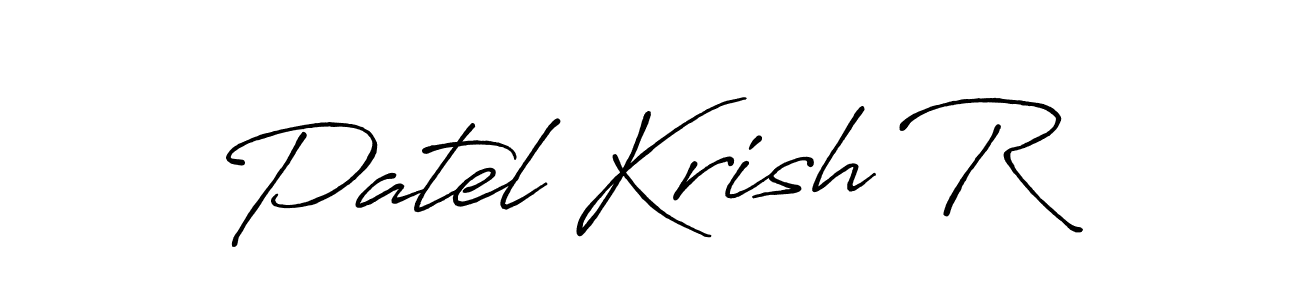 How to Draw Patel Krish R signature style? Antro_Vectra_Bolder is a latest design signature styles for name Patel Krish R. Patel Krish R signature style 7 images and pictures png