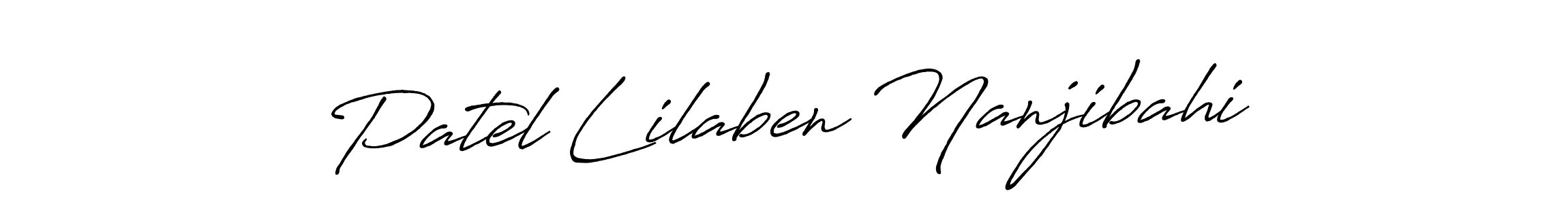 Use a signature maker to create a handwritten signature online. With this signature software, you can design (Antro_Vectra_Bolder) your own signature for name Patel Lilaben Nanjibahi. Patel Lilaben Nanjibahi signature style 7 images and pictures png