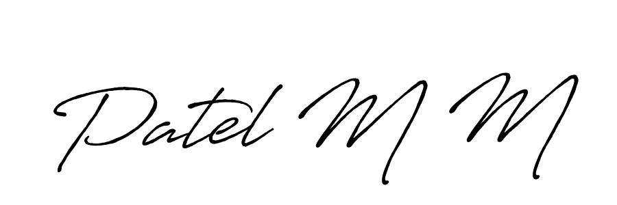 It looks lik you need a new signature style for name Patel M M. Design unique handwritten (Antro_Vectra_Bolder) signature with our free signature maker in just a few clicks. Patel M M signature style 7 images and pictures png