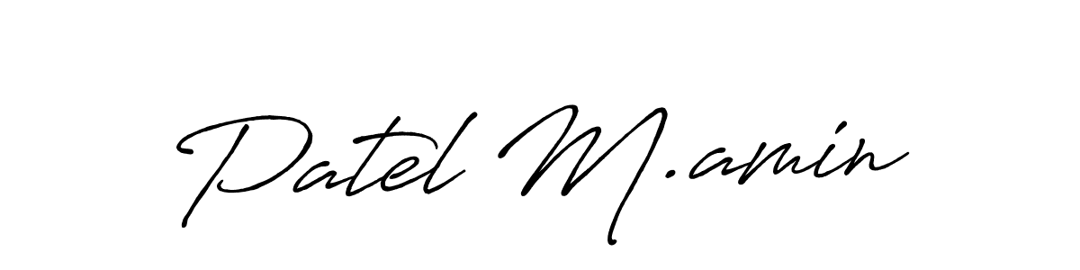 Create a beautiful signature design for name Patel M.amin. With this signature (Antro_Vectra_Bolder) fonts, you can make a handwritten signature for free. Patel M.amin signature style 7 images and pictures png