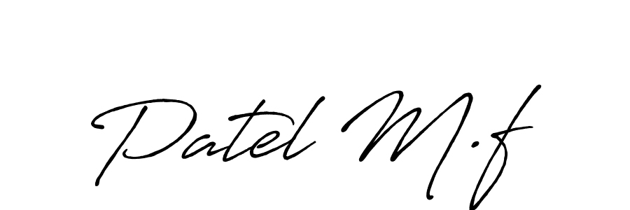 The best way (Antro_Vectra_Bolder) to make a short signature is to pick only two or three words in your name. The name Patel M.f include a total of six letters. For converting this name. Patel M.f signature style 7 images and pictures png