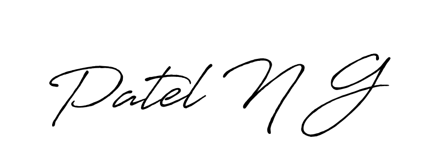 Patel N G stylish signature style. Best Handwritten Sign (Antro_Vectra_Bolder) for my name. Handwritten Signature Collection Ideas for my name Patel N G. Patel N G signature style 7 images and pictures png