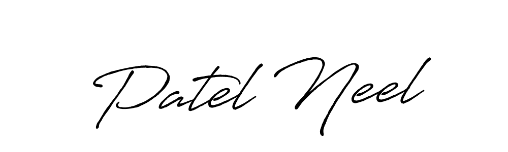 Design your own signature with our free online signature maker. With this signature software, you can create a handwritten (Antro_Vectra_Bolder) signature for name Patel Neel. Patel Neel signature style 7 images and pictures png