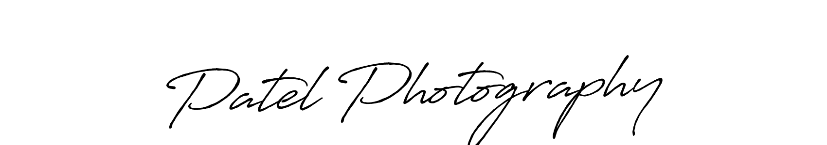 How to make Patel Photography name signature. Use Antro_Vectra_Bolder style for creating short signs online. This is the latest handwritten sign. Patel Photography signature style 7 images and pictures png