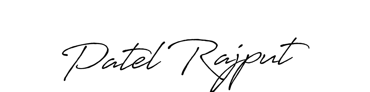 Create a beautiful signature design for name Patel Rajput. With this signature (Antro_Vectra_Bolder) fonts, you can make a handwritten signature for free. Patel Rajput signature style 7 images and pictures png