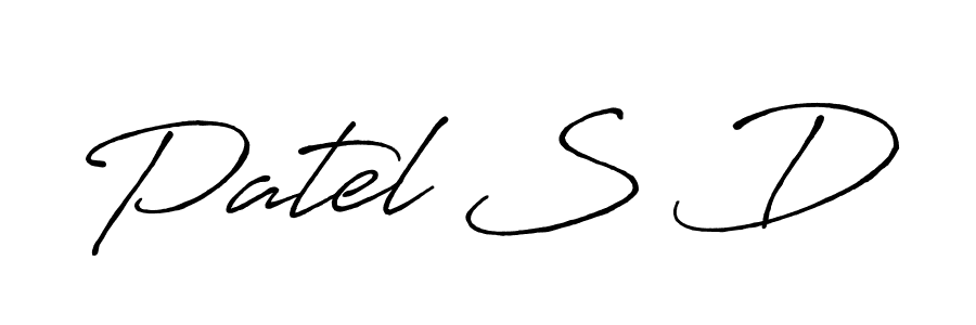 How to make Patel S D signature? Antro_Vectra_Bolder is a professional autograph style. Create handwritten signature for Patel S D name. Patel S D signature style 7 images and pictures png