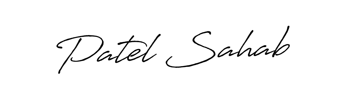 It looks lik you need a new signature style for name Patel Sahab. Design unique handwritten (Antro_Vectra_Bolder) signature with our free signature maker in just a few clicks. Patel Sahab signature style 7 images and pictures png