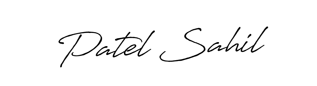 Patel Sahil stylish signature style. Best Handwritten Sign (Antro_Vectra_Bolder) for my name. Handwritten Signature Collection Ideas for my name Patel Sahil. Patel Sahil signature style 7 images and pictures png