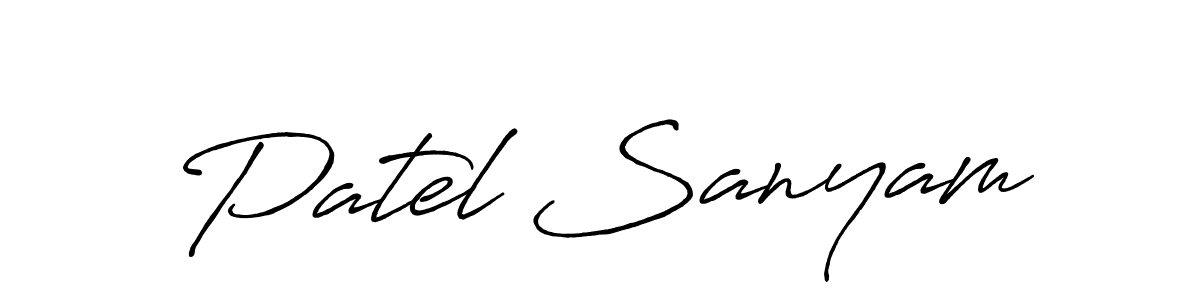 How to Draw Patel Sanyam signature style? Antro_Vectra_Bolder is a latest design signature styles for name Patel Sanyam. Patel Sanyam signature style 7 images and pictures png