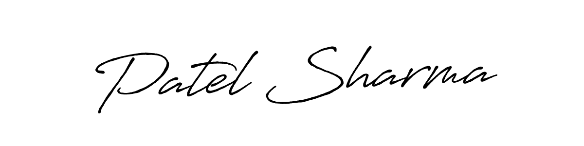 The best way (Antro_Vectra_Bolder) to make a short signature is to pick only two or three words in your name. The name Patel Sharma include a total of six letters. For converting this name. Patel Sharma signature style 7 images and pictures png