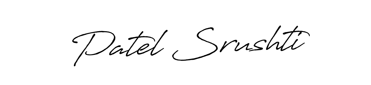 It looks lik you need a new signature style for name Patel Srushti. Design unique handwritten (Antro_Vectra_Bolder) signature with our free signature maker in just a few clicks. Patel Srushti signature style 7 images and pictures png