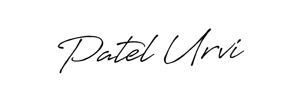 The best way (Antro_Vectra_Bolder) to make a short signature is to pick only two or three words in your name. The name Patel Urvi include a total of six letters. For converting this name. Patel Urvi signature style 7 images and pictures png