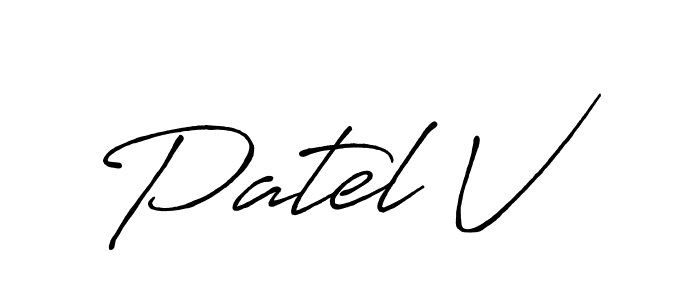 if you are searching for the best signature style for your name Patel V. so please give up your signature search. here we have designed multiple signature styles  using Antro_Vectra_Bolder. Patel V signature style 7 images and pictures png