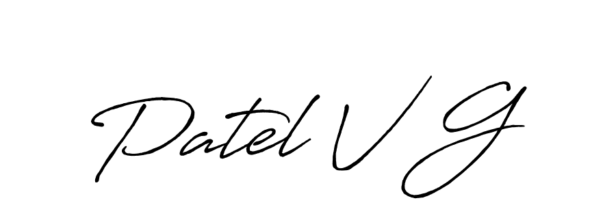 Also You can easily find your signature by using the search form. We will create Patel V G name handwritten signature images for you free of cost using Antro_Vectra_Bolder sign style. Patel V G signature style 7 images and pictures png