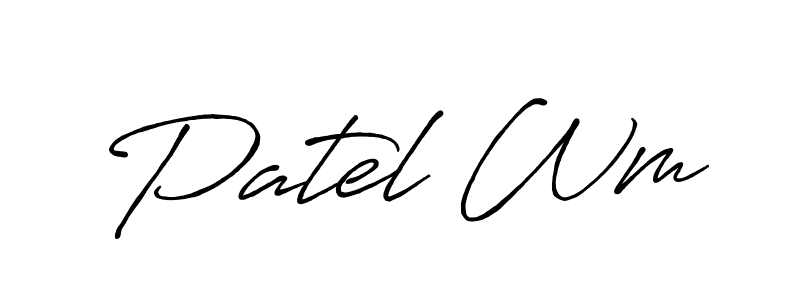 if you are searching for the best signature style for your name Patel Wm. so please give up your signature search. here we have designed multiple signature styles  using Antro_Vectra_Bolder. Patel Wm signature style 7 images and pictures png
