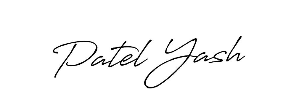if you are searching for the best signature style for your name Patel Yash. so please give up your signature search. here we have designed multiple signature styles  using Antro_Vectra_Bolder. Patel Yash signature style 7 images and pictures png