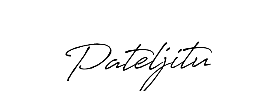 Use a signature maker to create a handwritten signature online. With this signature software, you can design (Antro_Vectra_Bolder) your own signature for name Pateljitu. Pateljitu signature style 7 images and pictures png
