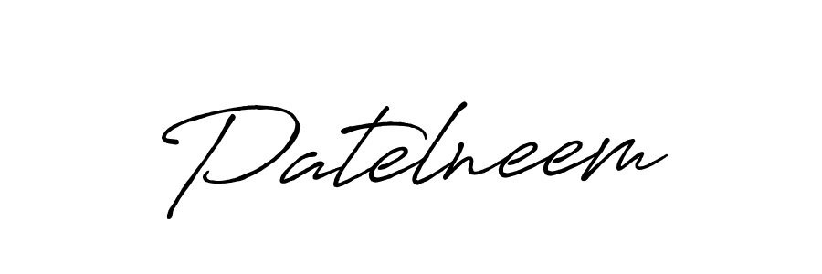 Design your own signature with our free online signature maker. With this signature software, you can create a handwritten (Antro_Vectra_Bolder) signature for name Patelneem. Patelneem signature style 7 images and pictures png