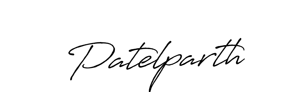 Use a signature maker to create a handwritten signature online. With this signature software, you can design (Antro_Vectra_Bolder) your own signature for name Patelparth. Patelparth signature style 7 images and pictures png
