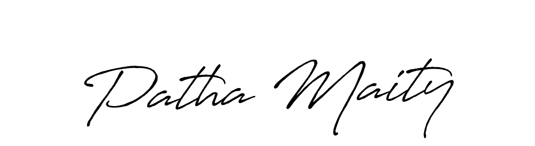 Similarly Antro_Vectra_Bolder is the best handwritten signature design. Signature creator online .You can use it as an online autograph creator for name Patha Maity. Patha Maity signature style 7 images and pictures png