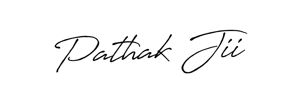 How to make Pathak Jii signature? Antro_Vectra_Bolder is a professional autograph style. Create handwritten signature for Pathak Jii name. Pathak Jii signature style 7 images and pictures png