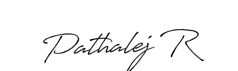 if you are searching for the best signature style for your name Pathalej R. so please give up your signature search. here we have designed multiple signature styles  using Antro_Vectra_Bolder. Pathalej R signature style 7 images and pictures png