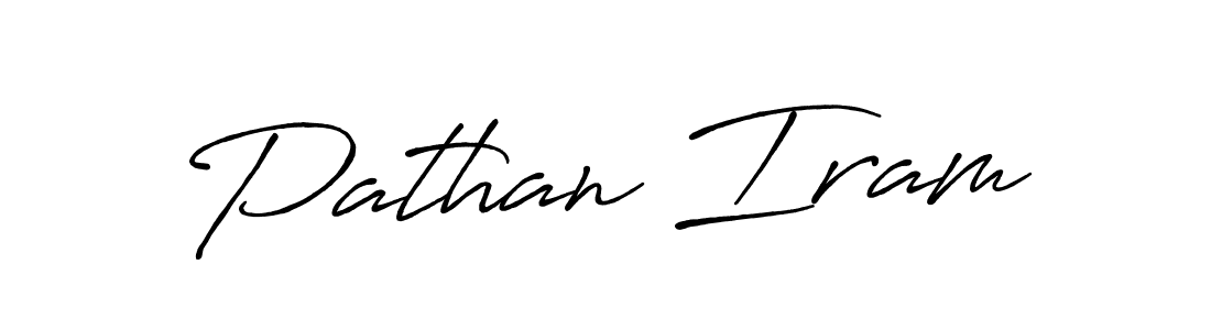 Design your own signature with our free online signature maker. With this signature software, you can create a handwritten (Antro_Vectra_Bolder) signature for name Pathan Iram. Pathan Iram signature style 7 images and pictures png