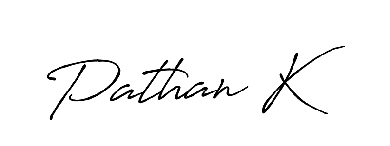 Design your own signature with our free online signature maker. With this signature software, you can create a handwritten (Antro_Vectra_Bolder) signature for name Pathan K. Pathan K signature style 7 images and pictures png