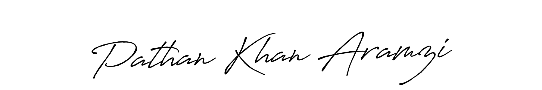 Design your own signature with our free online signature maker. With this signature software, you can create a handwritten (Antro_Vectra_Bolder) signature for name Pathan Khan Aramzi. Pathan Khan Aramzi signature style 7 images and pictures png