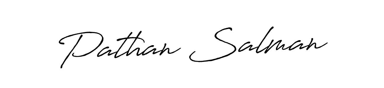 Make a beautiful signature design for name Pathan Salman. With this signature (Antro_Vectra_Bolder) style, you can create a handwritten signature for free. Pathan Salman signature style 7 images and pictures png