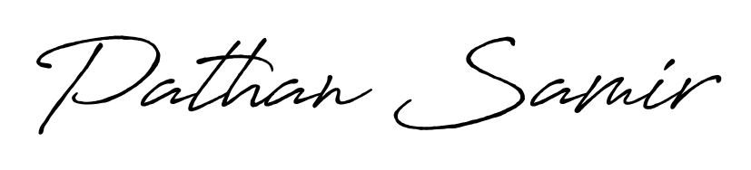 Download transparent PNG signature for name Pathan Samir styled with Antro_Vectra_Bolder font. Ready to paste directly into PDF and Word agreements. Pathan Samir signature style 7 images and pictures png