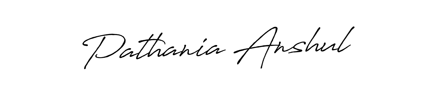 Make a beautiful signature design for name Pathania Anshul. With this signature (Antro_Vectra_Bolder) style, you can create a handwritten signature for free. Pathania Anshul signature style 7 images and pictures png