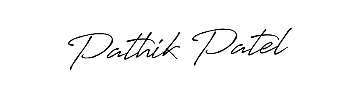 Also we have Pathik Patel name is the best signature style. Create professional handwritten signature collection using Antro_Vectra_Bolder autograph style. Pathik Patel signature style 7 images and pictures png