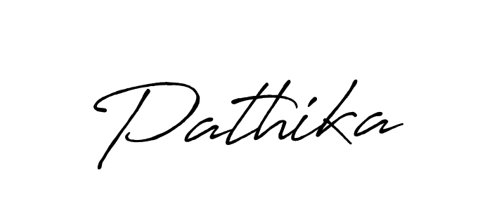 Design your own signature with our free online signature maker. With this signature software, you can create a handwritten (Antro_Vectra_Bolder) signature for name Pathika. Pathika signature style 7 images and pictures png