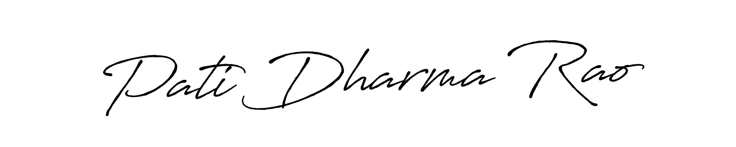 It looks lik you need a new signature style for name Pati Dharma Rao. Design unique handwritten (Antro_Vectra_Bolder) signature with our free signature maker in just a few clicks. Pati Dharma Rao signature style 7 images and pictures png