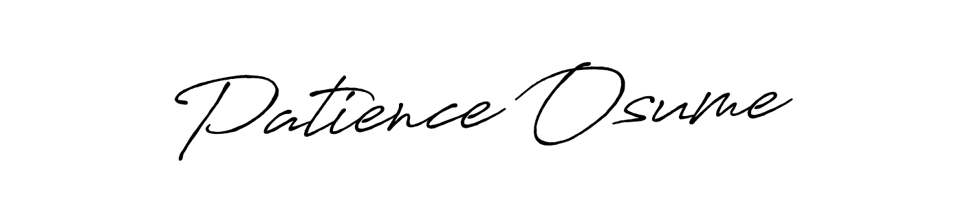 Also we have Patience Osume name is the best signature style. Create professional handwritten signature collection using Antro_Vectra_Bolder autograph style. Patience Osume signature style 7 images and pictures png